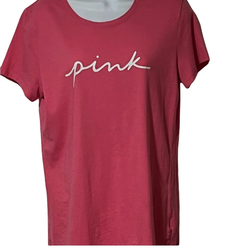 NWOT PINK short sleeve logo t-shirt size M